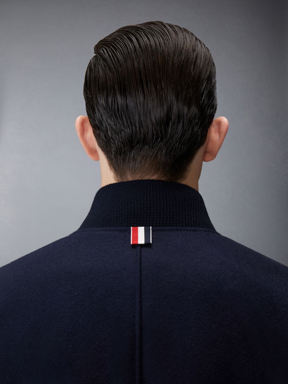 Thom Browne Melton Wool 4-Bar Oversized Blouson Jacken Herren Navy | IAI05W11267