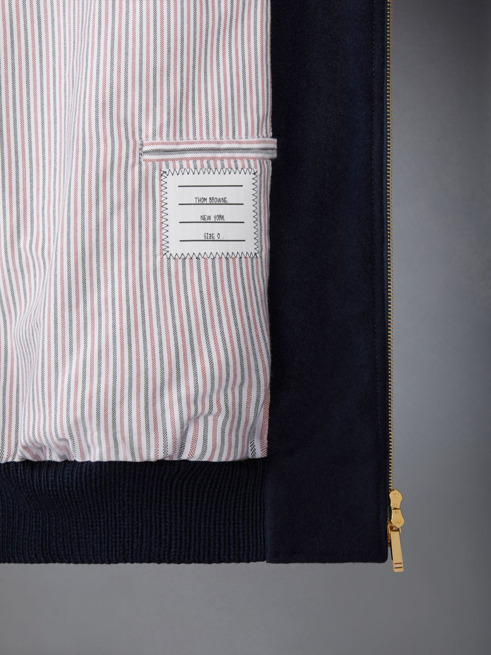 Thom Browne Melton Wool 4-Bar Oversized Blouson Jacken Herren Navy | IAI05W11267