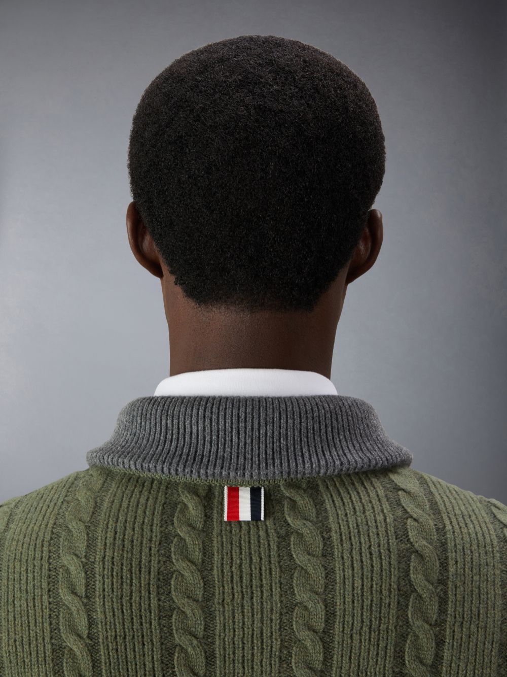Thom Browne Merino Wool and Cotton Cable Bomber Jacken Herren Grün | MGG01C92339