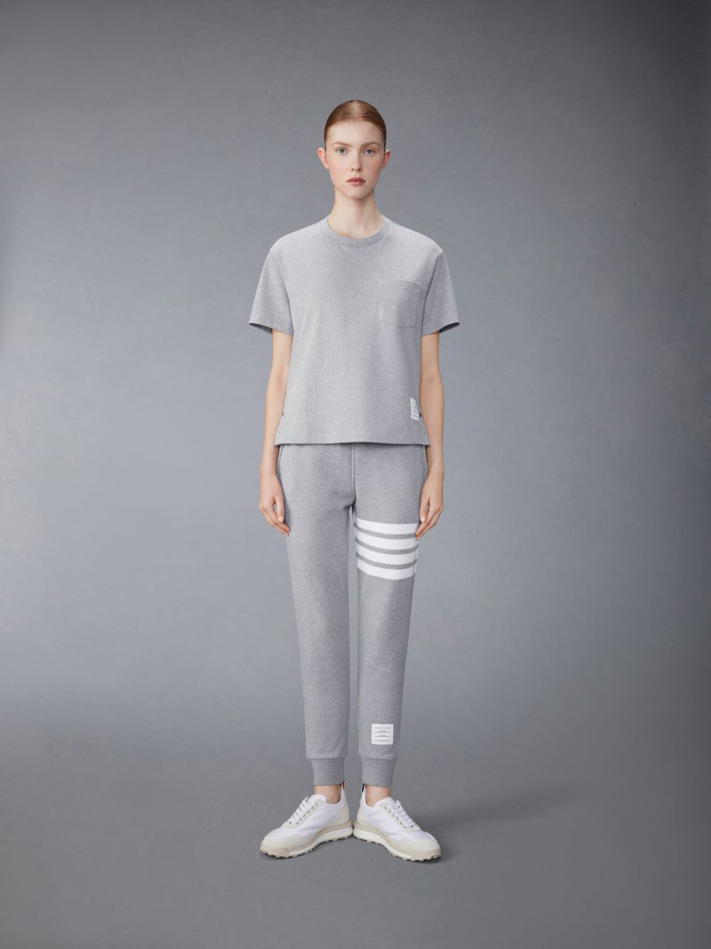 Thom Browne Midweight Jersey Boxy Short Sleeve Pocket T-shirts Damen Grau | HZK98O99211