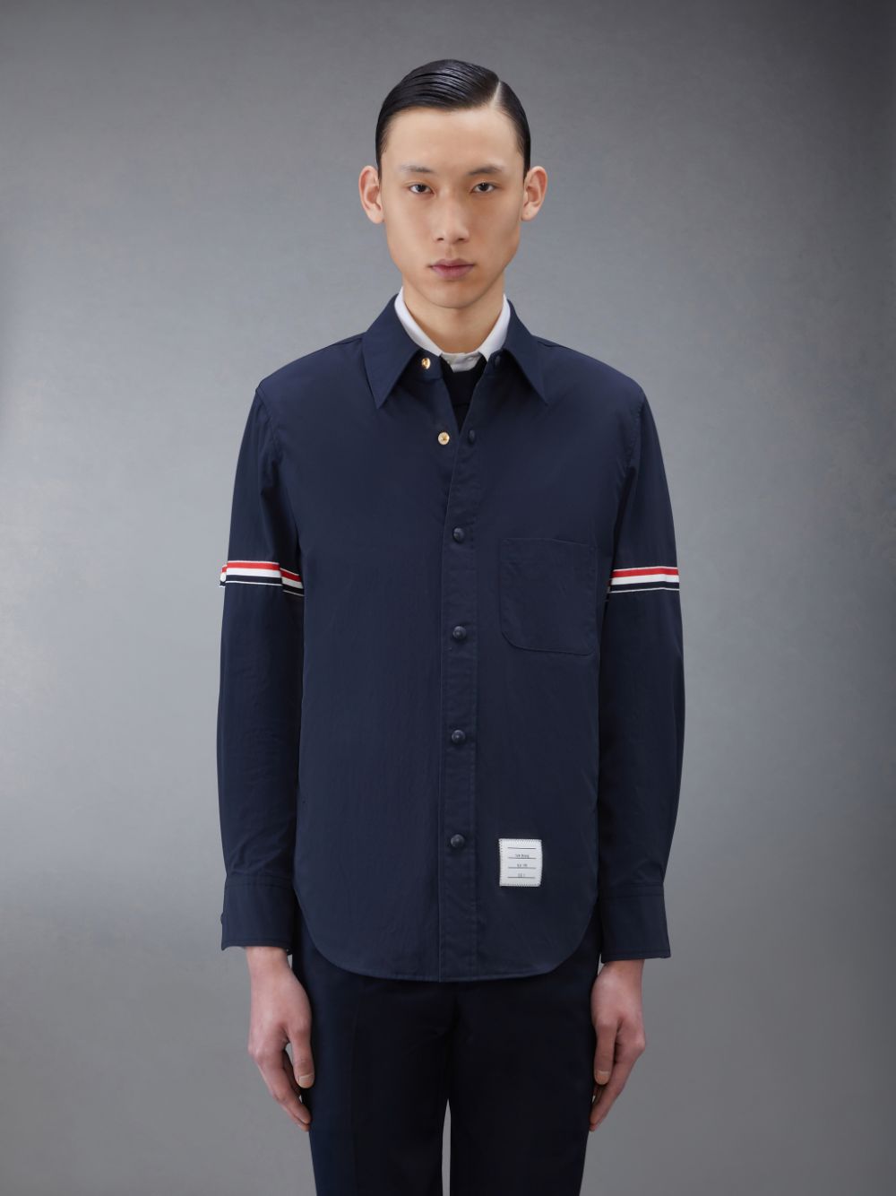 Thom Browne Nylon Armband Jacket Hemd Herren Blau | EXB73D70822