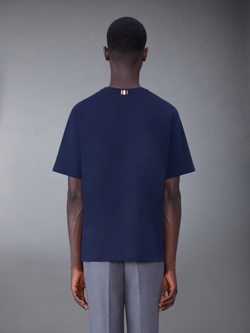 Thom Browne Oversized Short Sleeve Pocket T-shirts Herren Blau | WMU89X24306