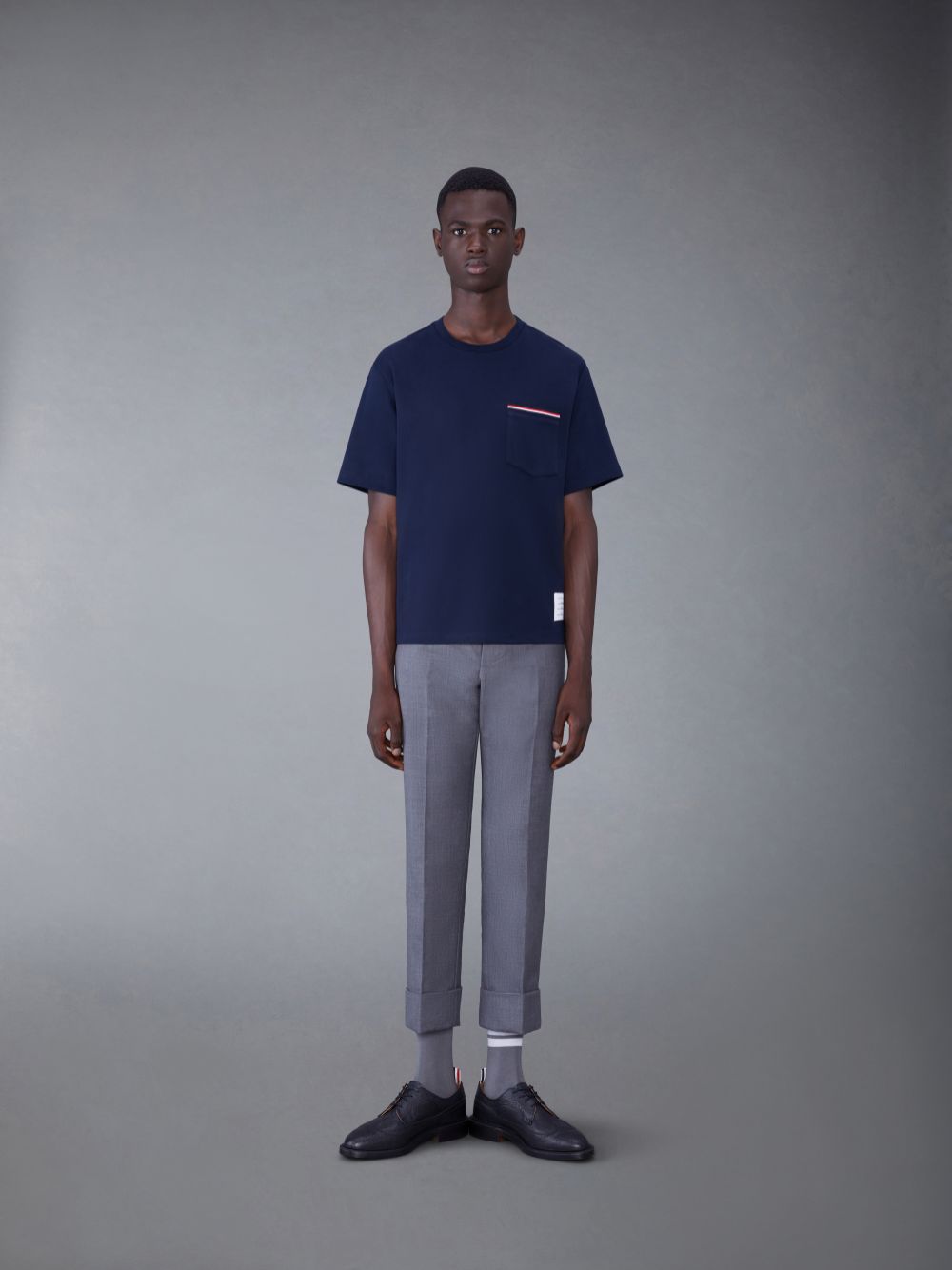 Thom Browne Oversized Short Sleeve Pocket T-shirts Herren Blau | WMU89X24306