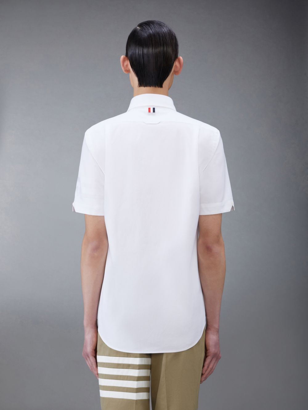 Thom Browne Oxford 4-Bar Short Sleeve Hemd Herren Weiß | HEI20A74190