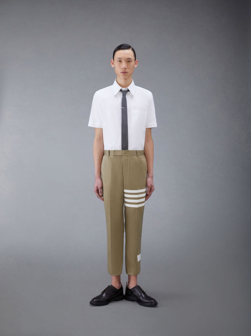 Thom Browne Oxford 4-Bar Short Sleeve Hemd Herren Weiß | HEI20A74190