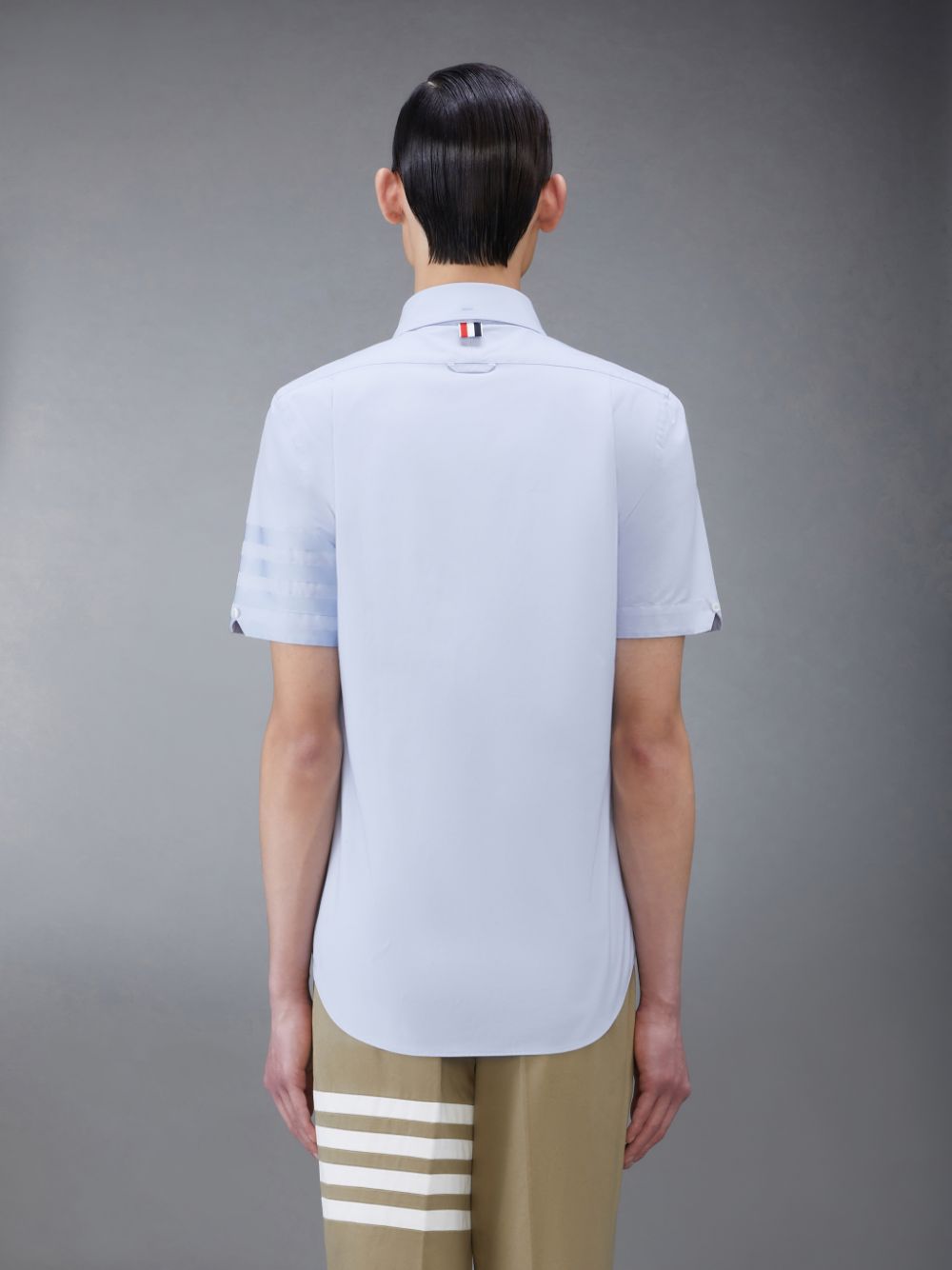 Thom Browne Oxford 4-Bar Short Sleeve Hemd Herren Blau | UUI18D22898