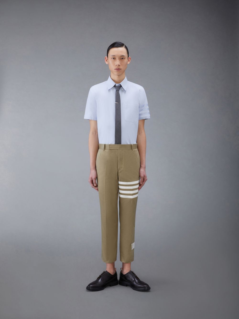 Thom Browne Oxford 4-Bar Short Sleeve Hemd Herren Blau | UUI18D22898