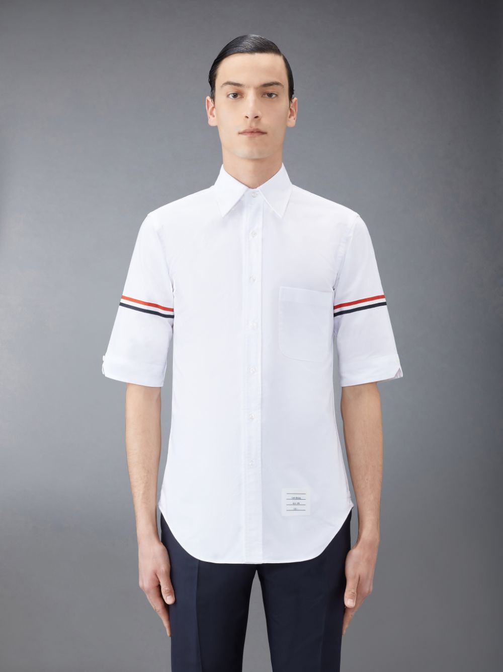 Thom Browne Oxford Armband Classic Short Sleeve Hemd Herren Weiß | EMA27X25997