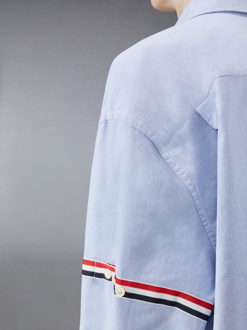 Thom Browne Oxford Armband Supersized Hemd Damen Blau | MXH45A00316