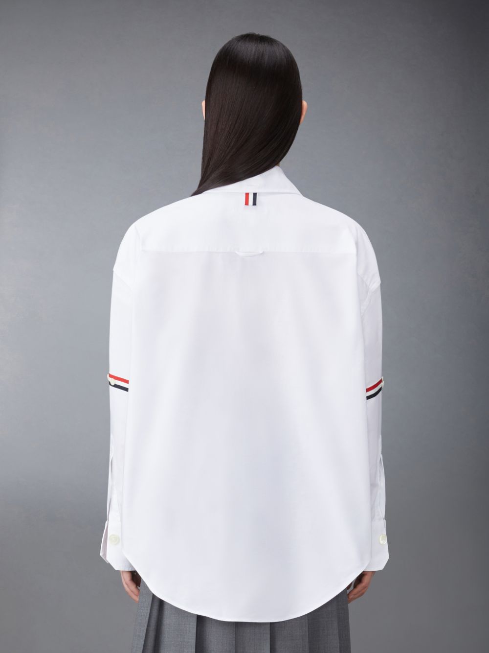 Thom Browne Oxford Armband Supersized Hemd Damen Weiß | KVX10X12879