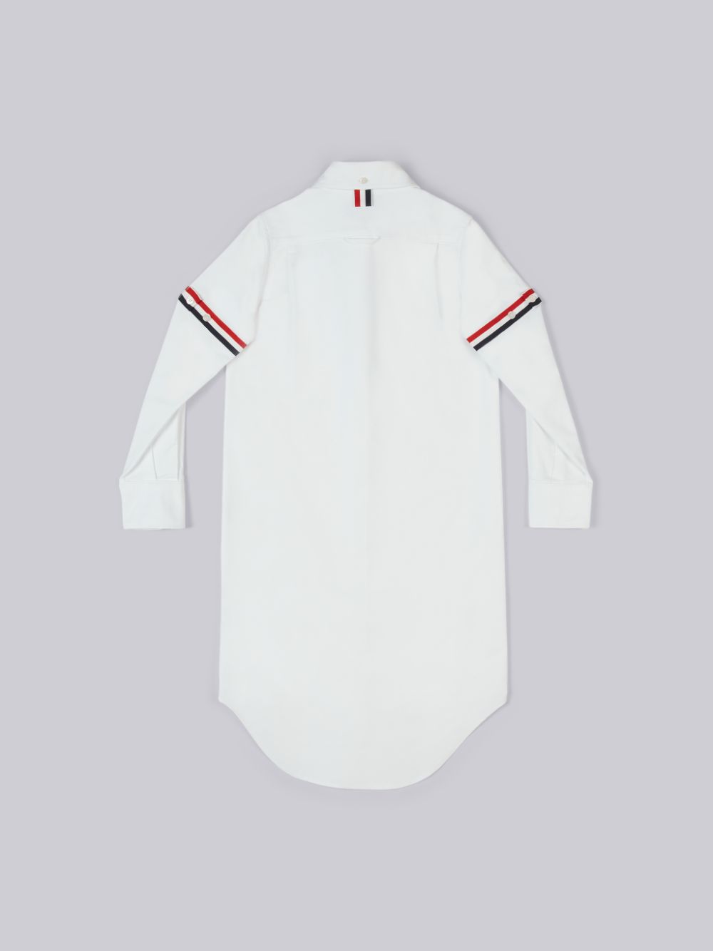 Thom Browne Oxford Knee Length Grosgrain Armband Shirt Kleid Mädchen Weiß | VTF21V22469