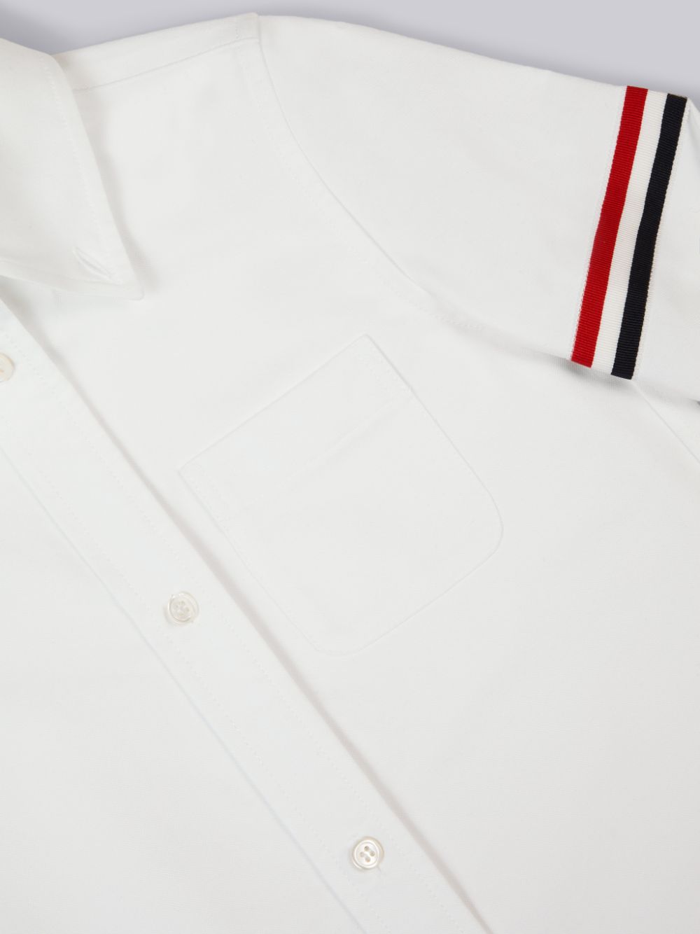 Thom Browne Oxford Knee Length Grosgrain Armband Shirt Kleid Mädchen Weiß | VTF21V22469