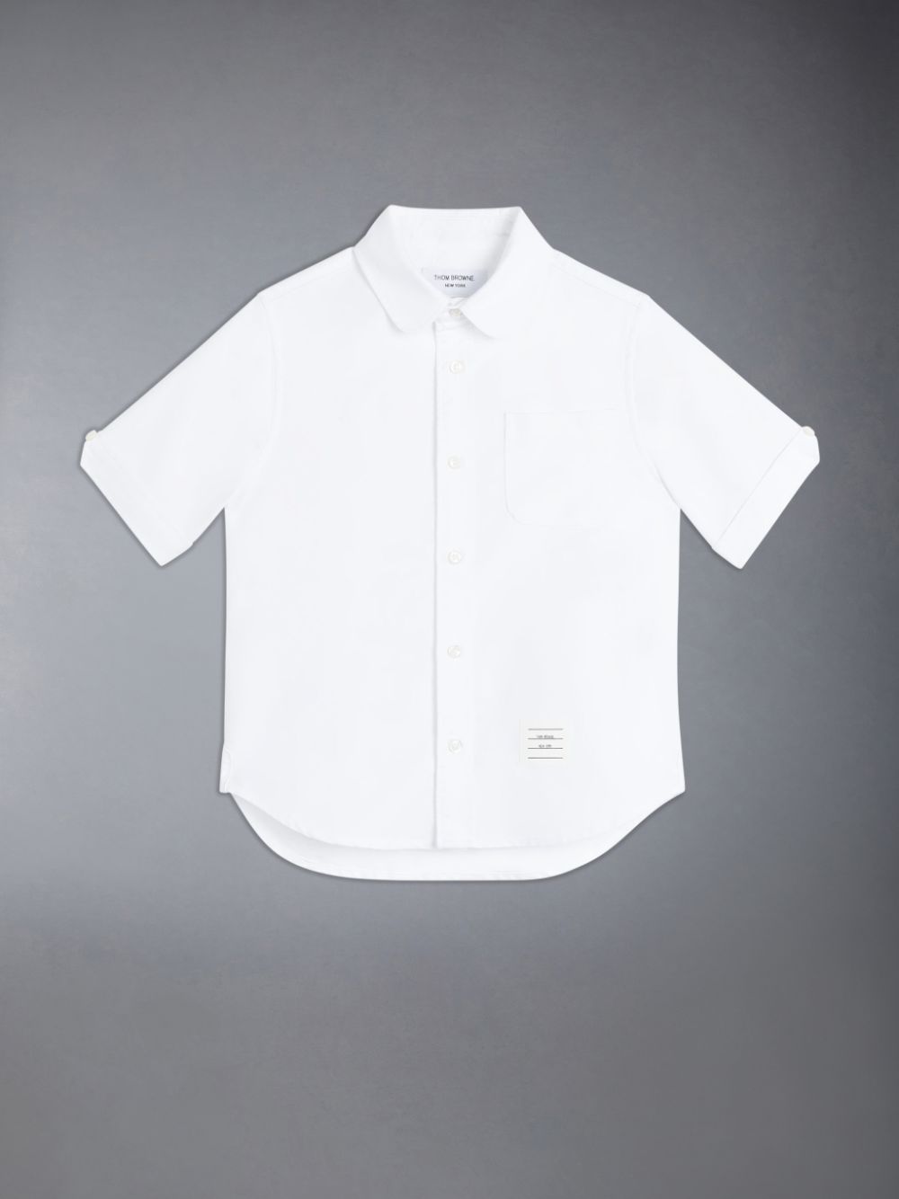 Thom Browne Oxford Round Collar Hemd Jungen Weiß | FIU52B78647