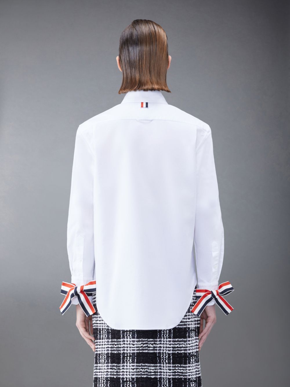 Thom Browne Oxford Scarf Cuff Easy Fit Hemd Damen Weiß | GXF26V49070