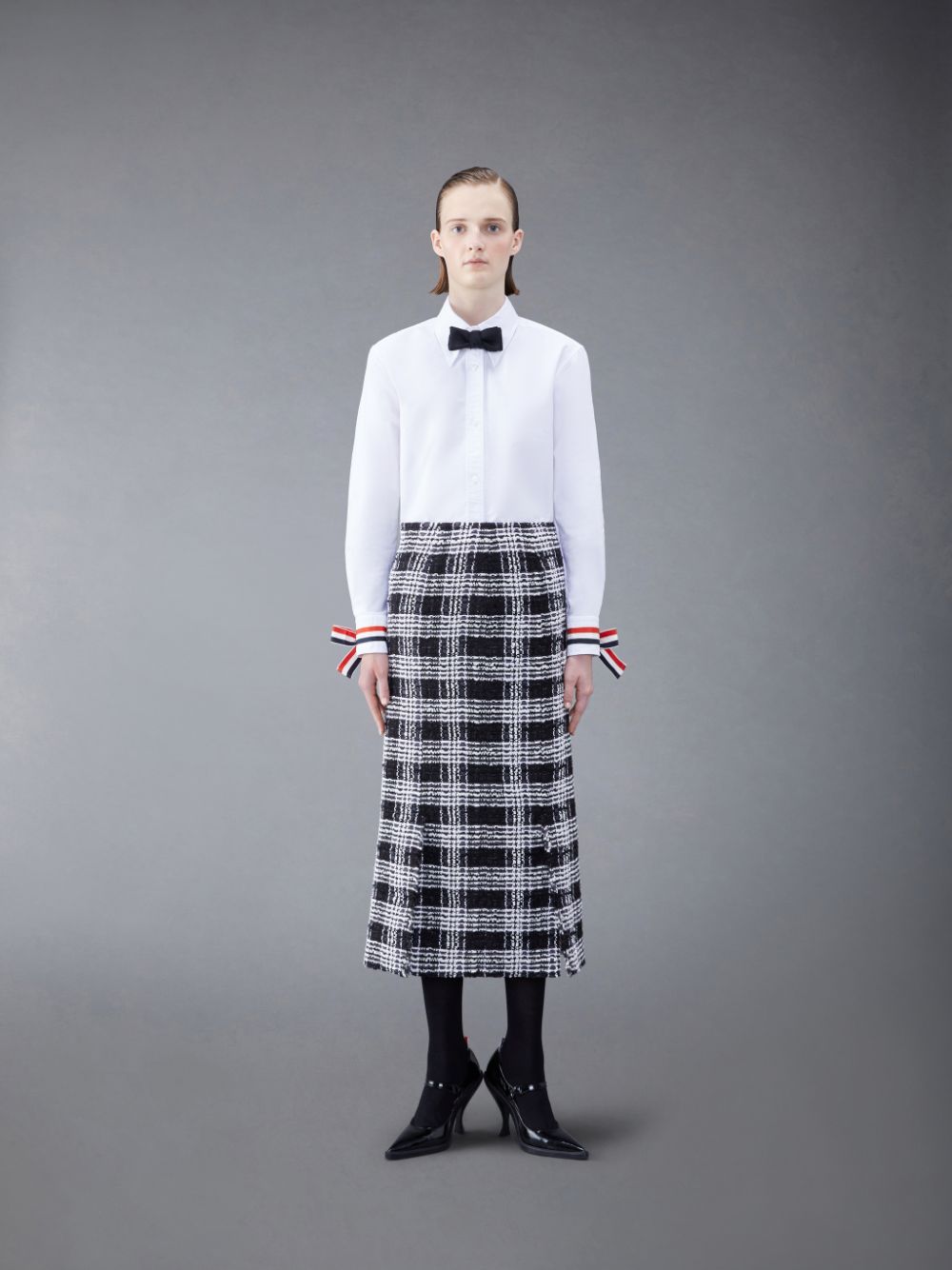 Thom Browne Oxford Scarf Cuff Easy Fit Hemd Damen Weiß | GXF26V49070