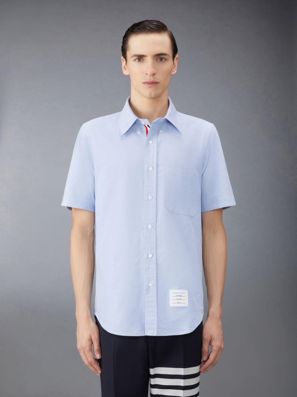Thom Browne Oxford Short Sleeve Hemd Herren Blau | CUO00J78515
