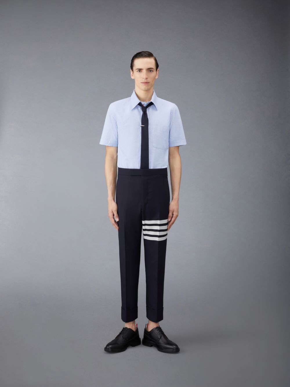 Thom Browne Oxford Short Sleeve Hemd Herren Blau | CUO00J78515