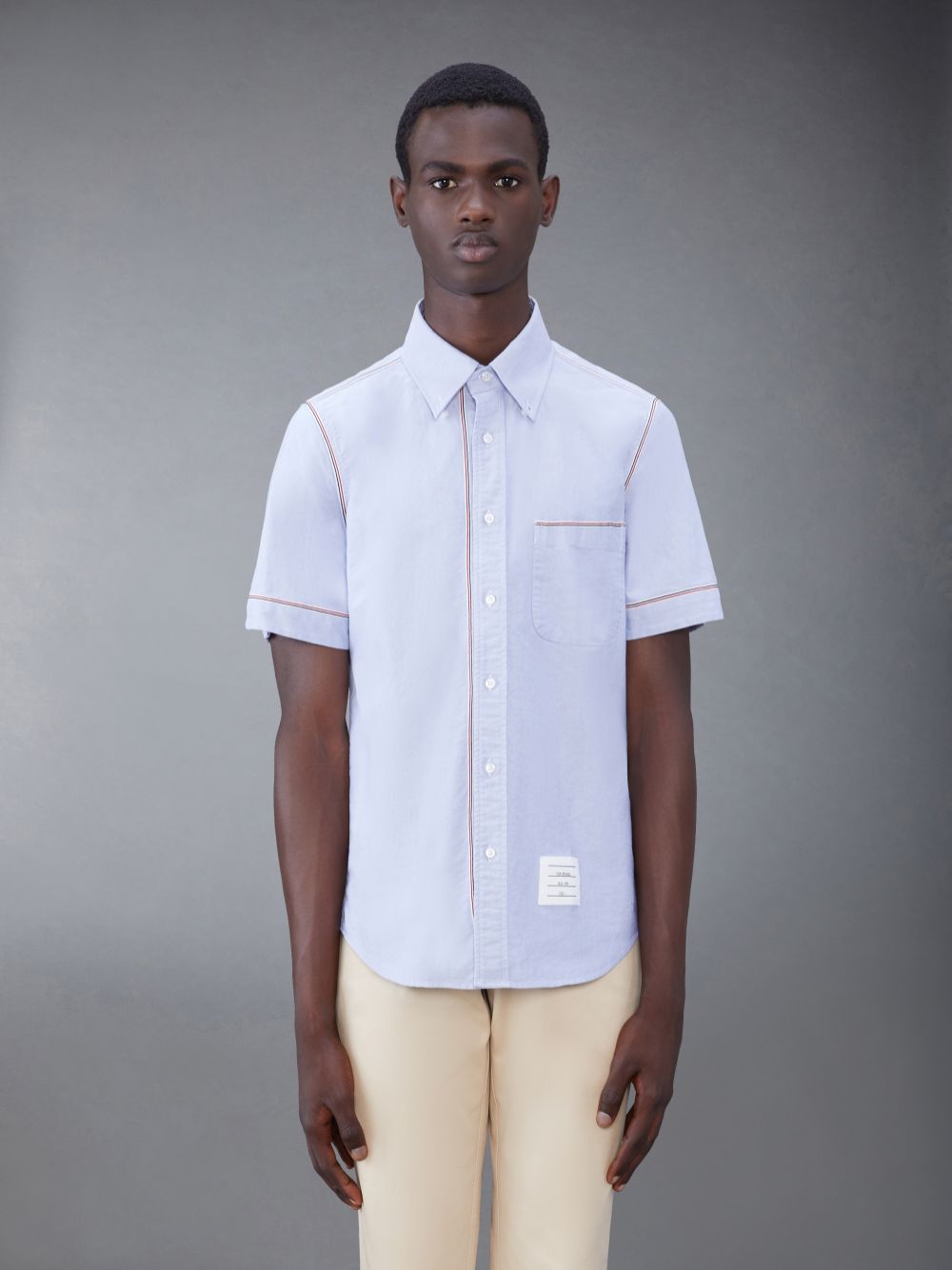 Thom Browne Oxford Short Sleeve Hemd Herren Blau | FQB28G79827