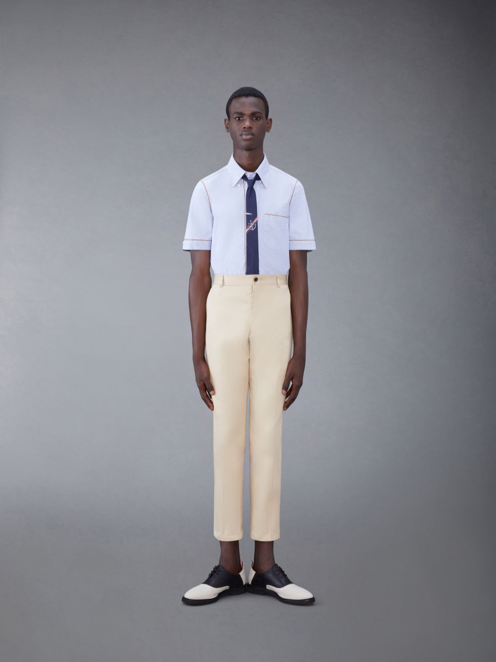 Thom Browne Oxford Short Sleeve Hemd Herren Blau | FQB28G79827