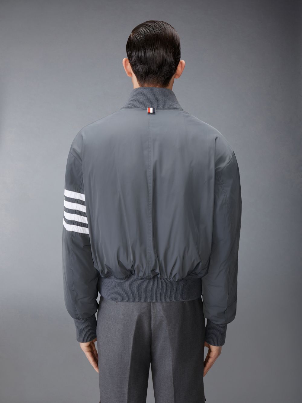 Thom Browne POLY TWILL 4-BAR OVERSIZED BLOUSON Jacken Herren Grau | VVT58G90564