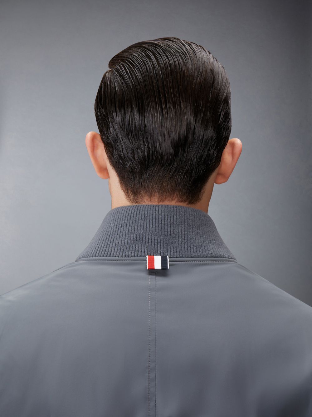 Thom Browne POLY TWILL 4-BAR OVERSIZED BLOUSON Jacken Herren Grau | VVT58G90564