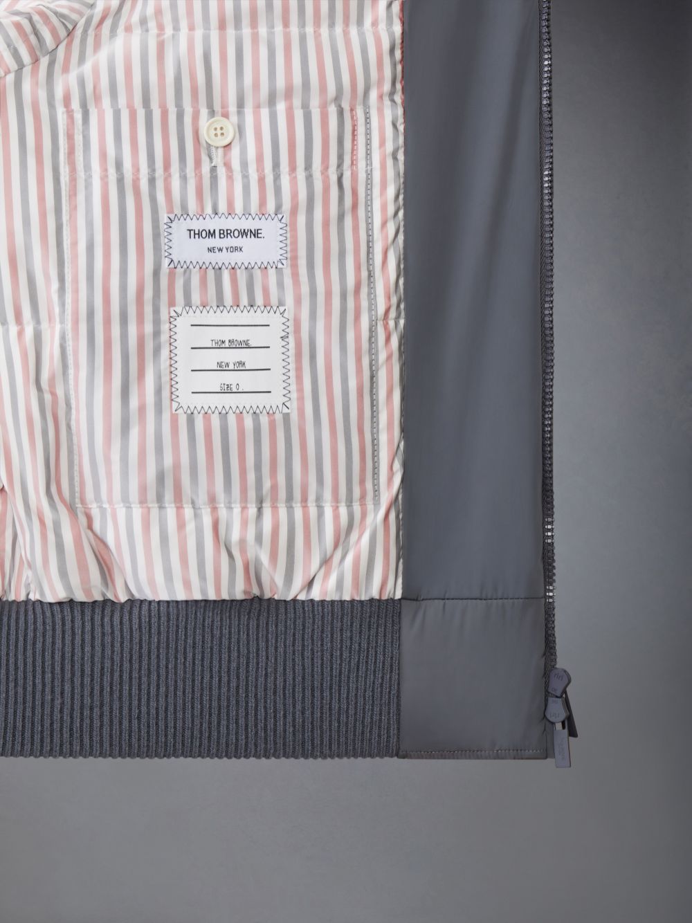 Thom Browne POLY TWILL 4-BAR OVERSIZED BLOUSON Jacken Herren Grau | VVT58G90564
