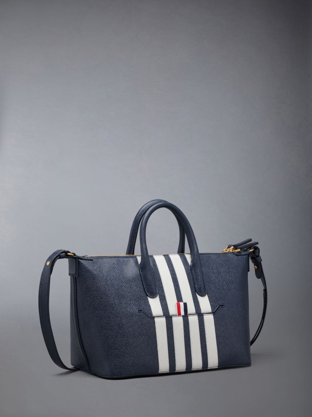 Thom Browne Pebble Grain 4-Bar Small Duffle Tasche Damen Blau | LHP83M03404