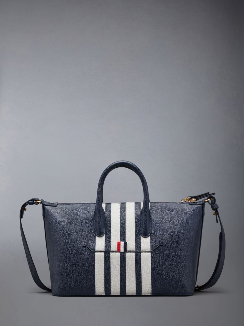 Thom Browne Pebble Grain 4-Bar Small Duffle Tasche Damen Blau | LHP83M03404