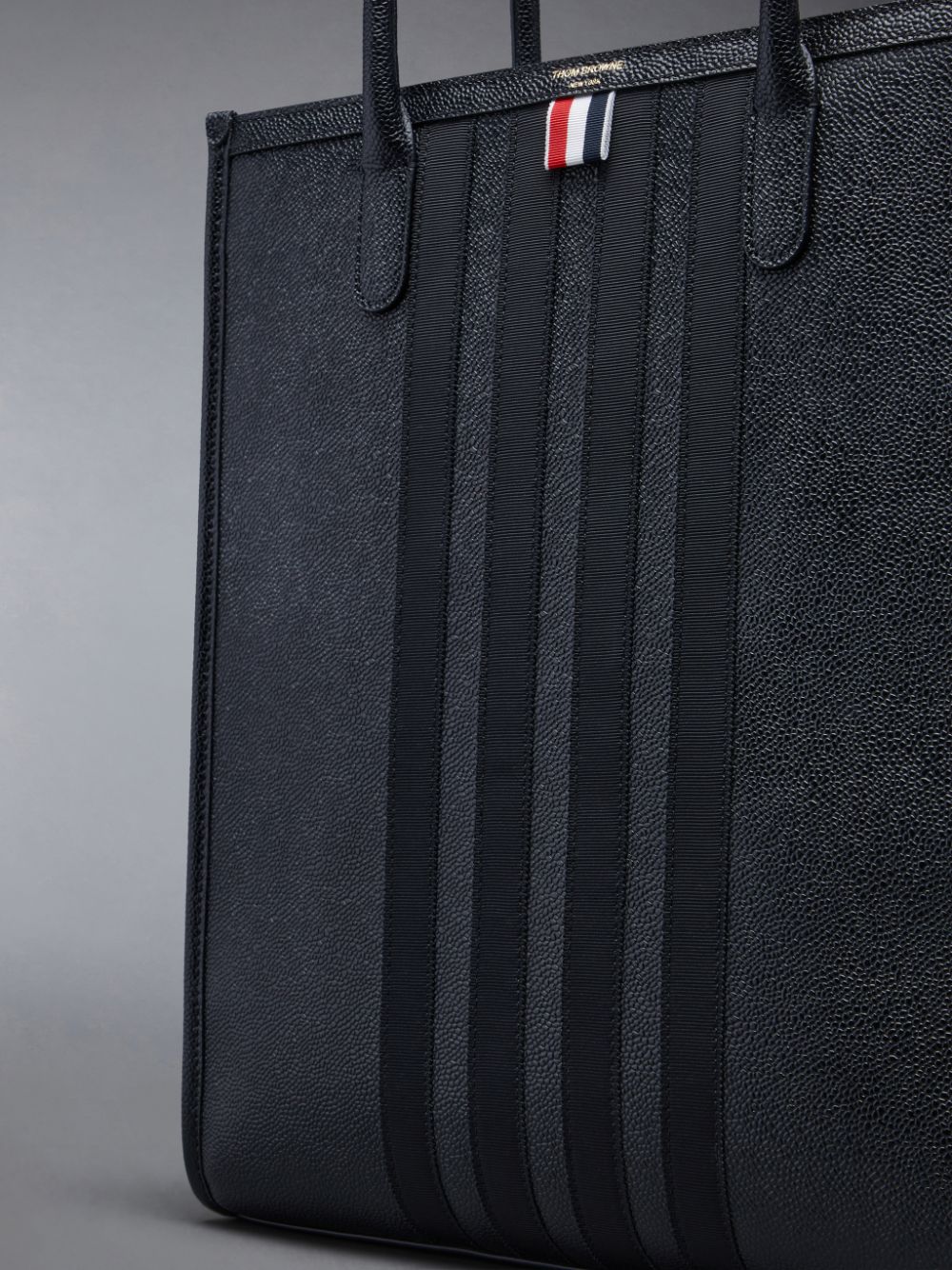 Thom Browne Pebble Grain 4-Bar Tragetaschen Damen Schwarz | HIZ40Y43286