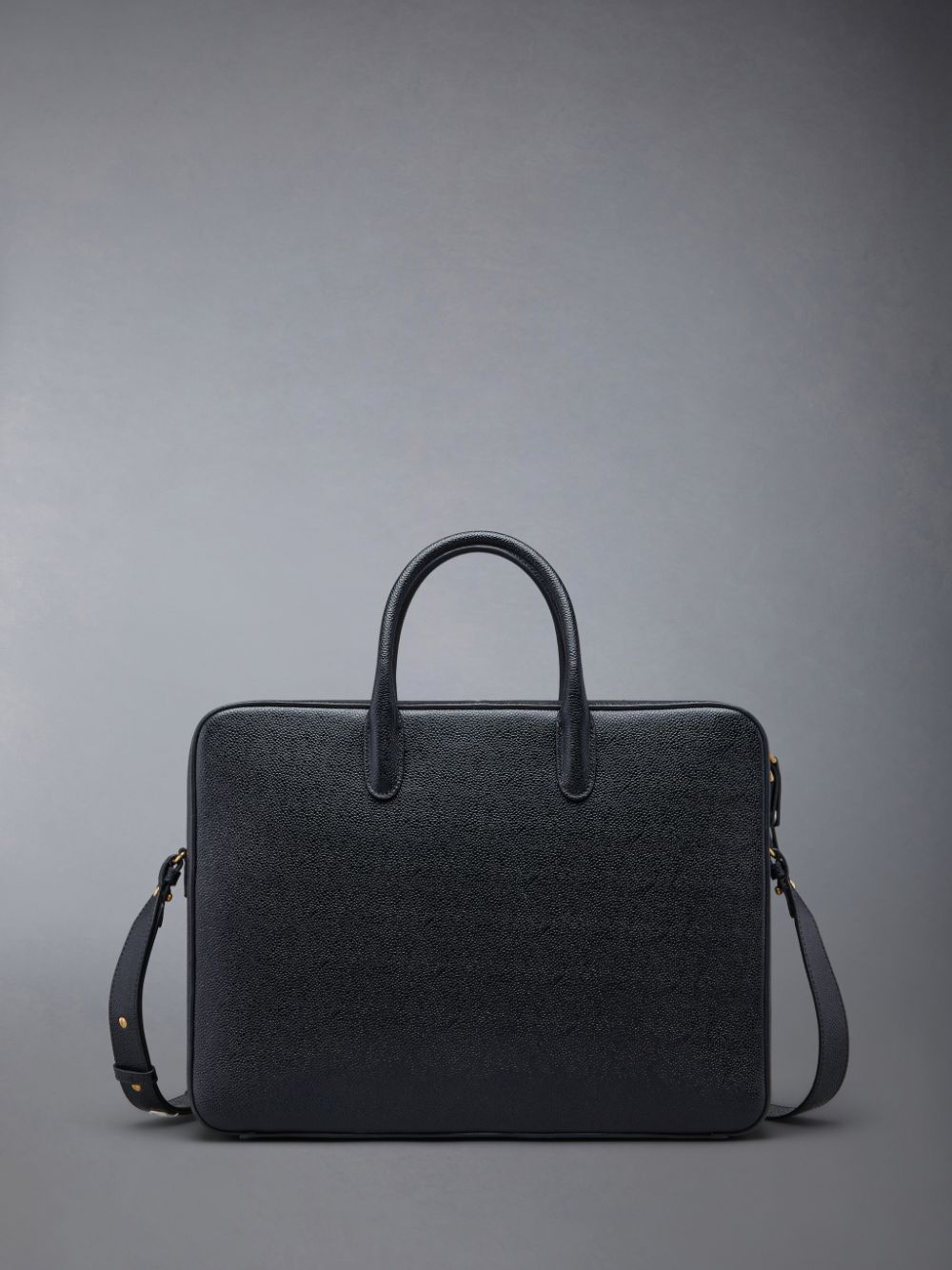 Thom Browne Pebble Grain Double Compartment Geschäftstaschen Damen Schwarz | MIX84J41689