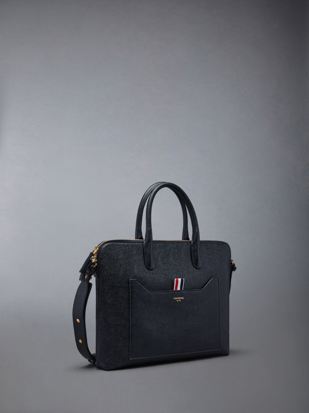 Thom Browne Pebble Grain Geschäftstaschen Damen Schwarz | MIB86W95253