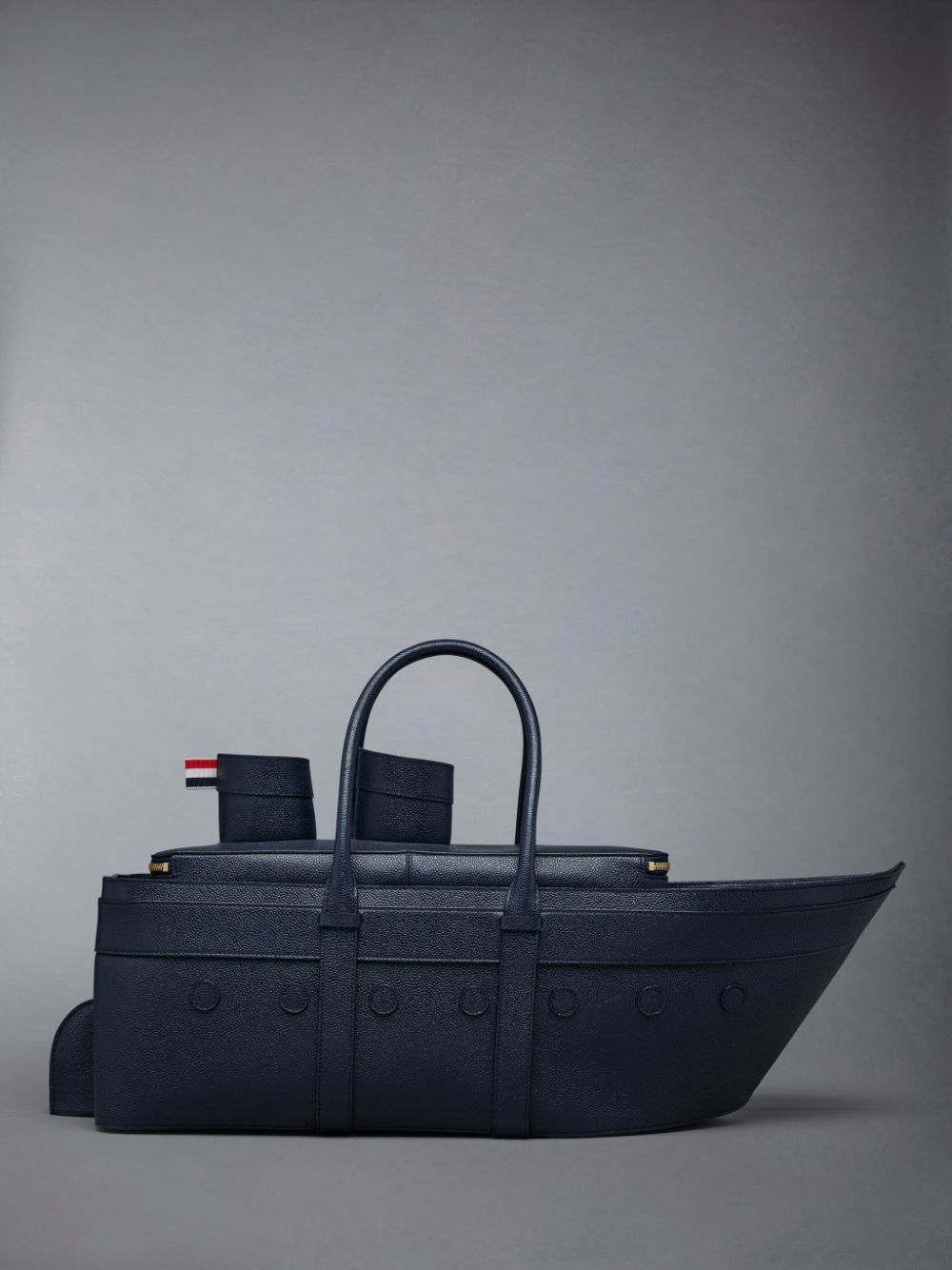 Thom Browne Pebble Grain Leather Cruise Liner Tragetaschen Herren Blau | JCF52G76695