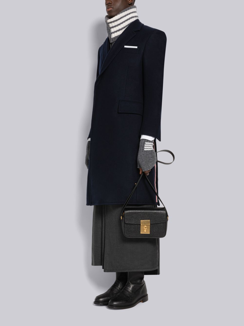 Thom Browne Pebble Grain Leather Mr. Camera Werkzeugtaschen Damen Schwarz | MAP80C12869