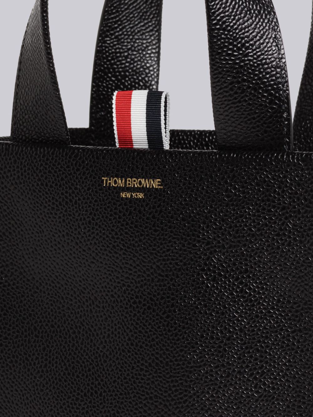 Thom Browne Pebble Grain Leather Small Square Tragetaschen Herren Schwarz | GIO40Q17435