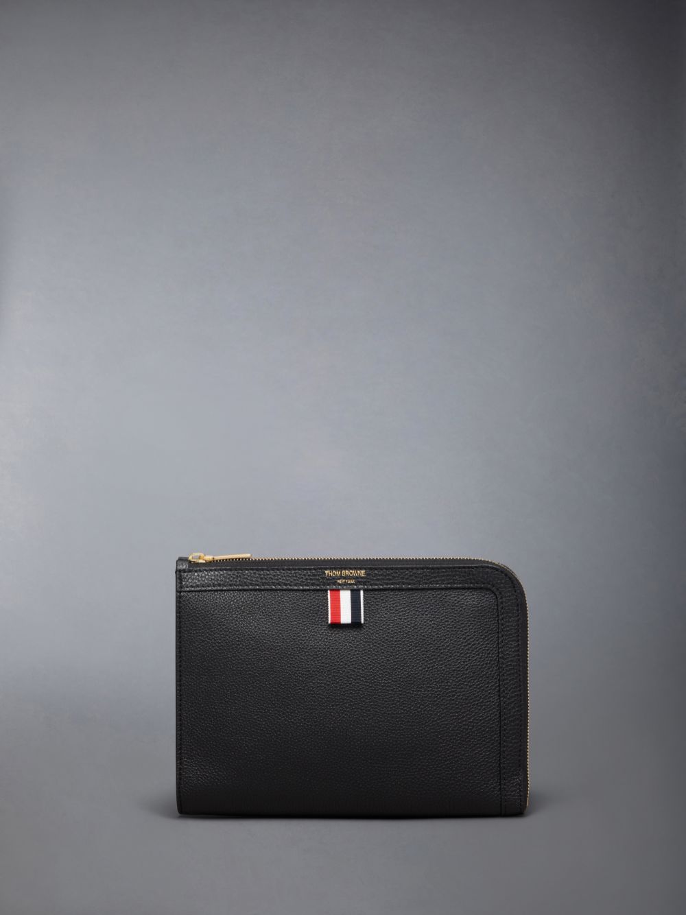 Thom Browne Pebble Grain Mini Gusset Folio Unterarmtasche-Taschen Damen Schwarz | PPS75M54463