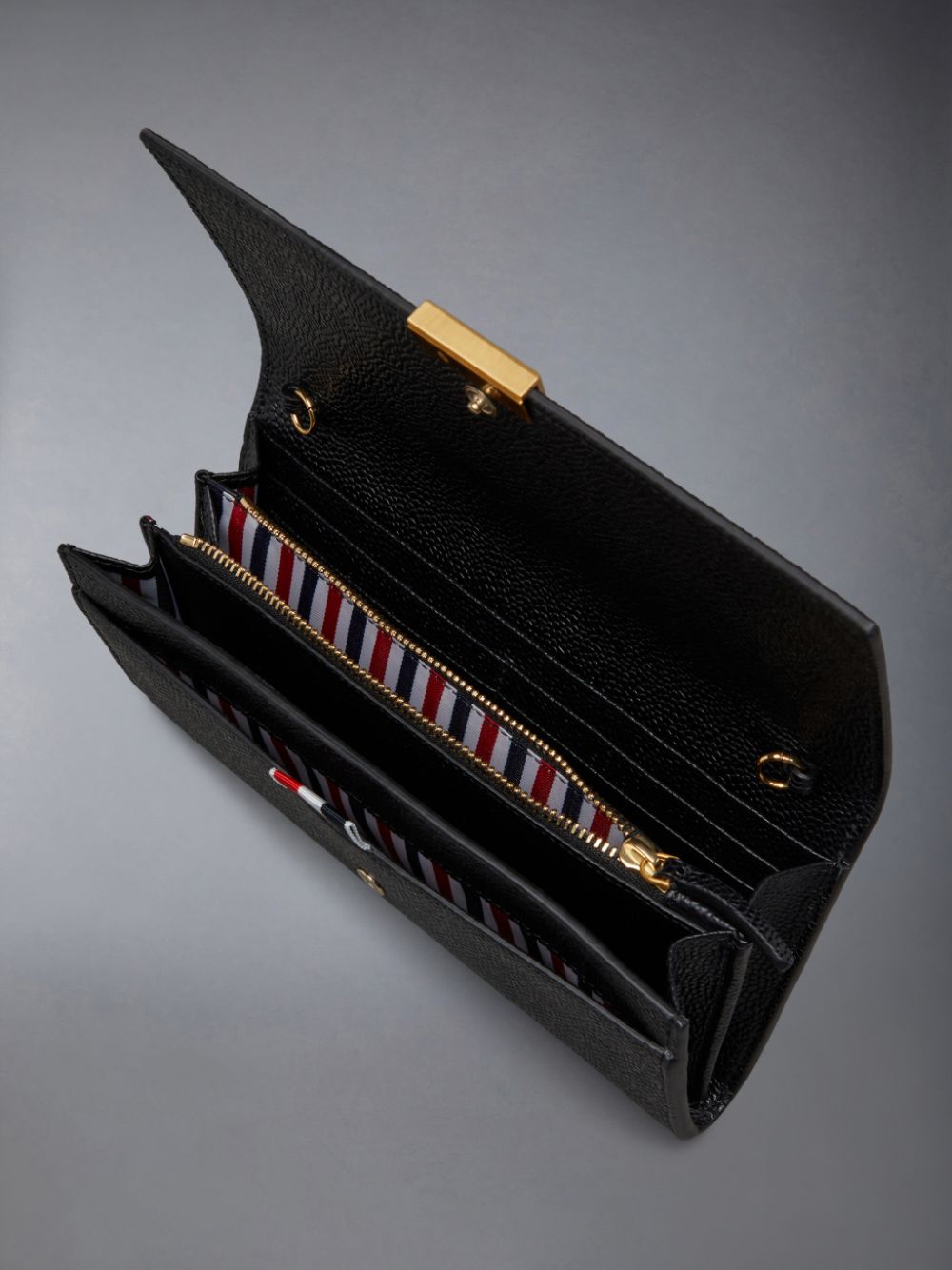 Thom Browne Pebble Grain Pave Geldbörse Damen Schwarz | IXE66M20321