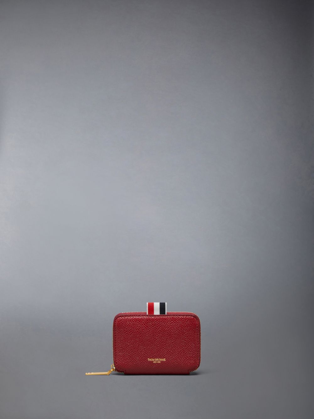 Thom Browne Pebble Grain Zip Around Kartenhülle Damen Rot | VHR63S12086