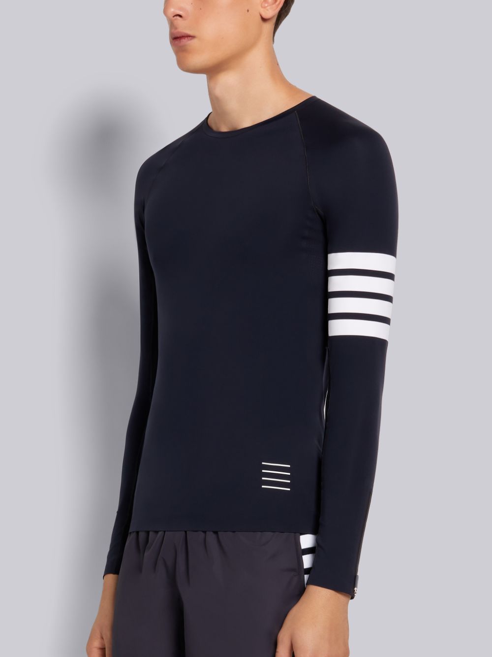 Thom Browne Piece-dyed Interlock 4-Bar Compression T-shirts Herren Navy | VNB44B21257