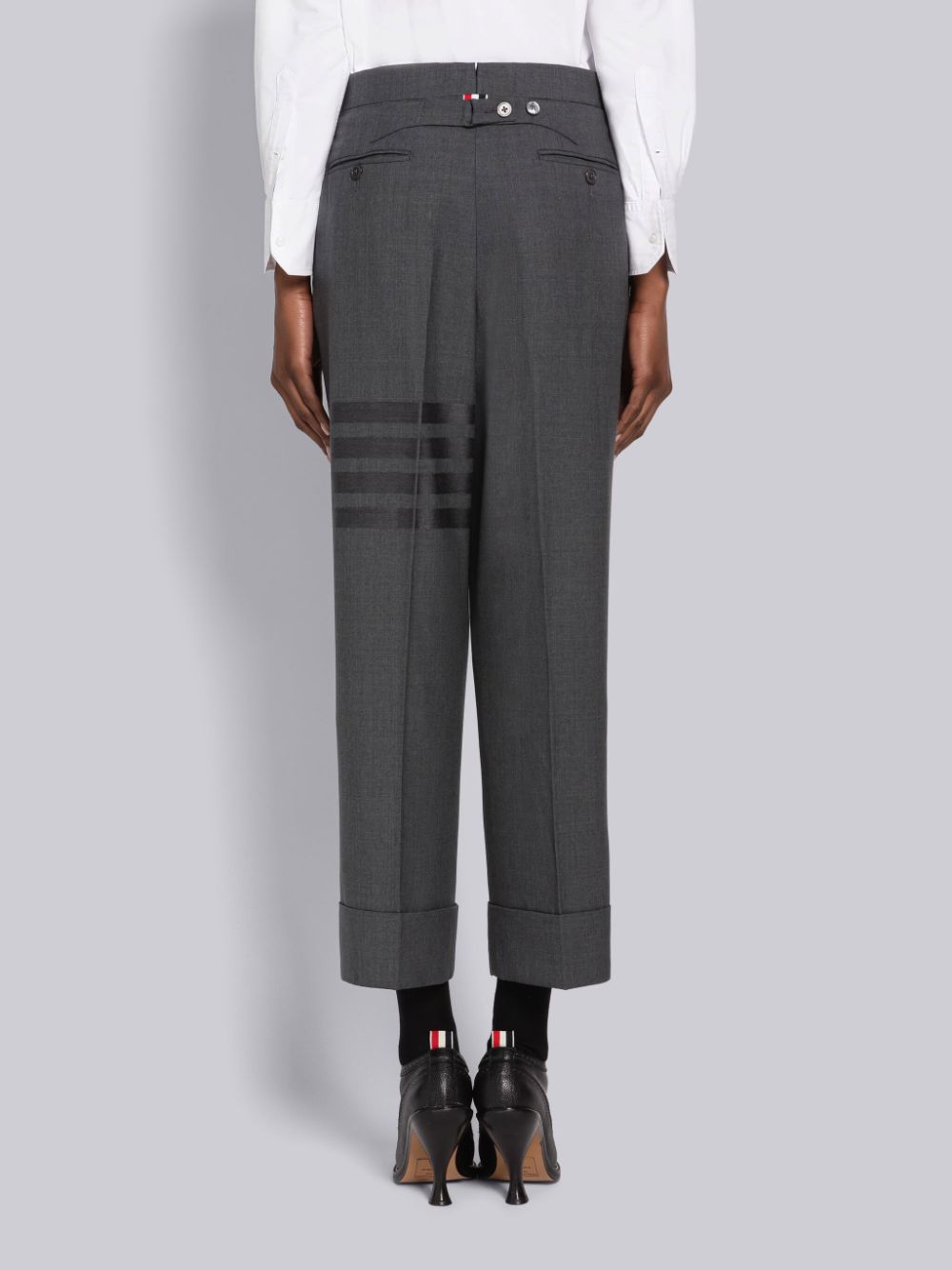 Thom Browne Plain Weave 4-Bar Classic Backstrap Hose Damen Grau | DWK34G80681