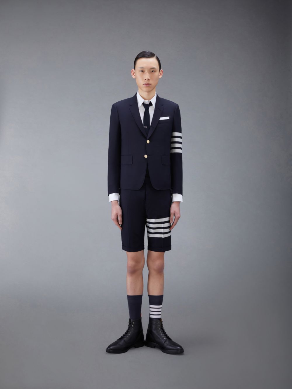 Thom Browne Plain Weave 4-Bar High Armhole Sport Mäntel Herren Blau | RMN60Y80954