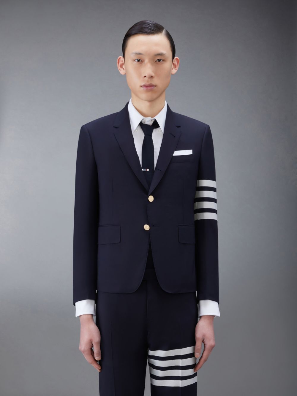Thom Browne Plain Weave 4-Bar High Armhole Sport Mäntel Herren Blau | RMN60Y80954