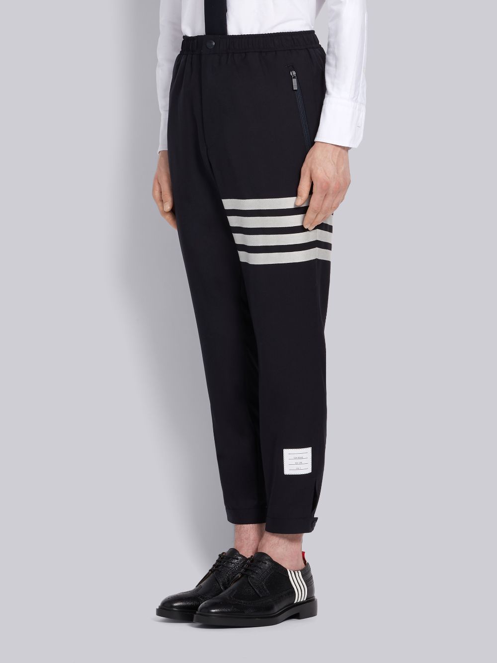 Thom Browne Plain Weave Suiting Snap Front Track Hose Herren Navy | FHP85L36929