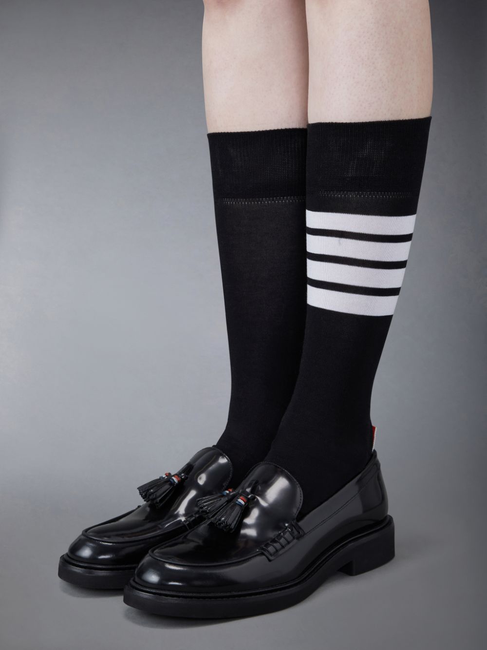Thom Browne Polished Calf Tassel Halbschuhe Damen Schwarz | WML89T58070