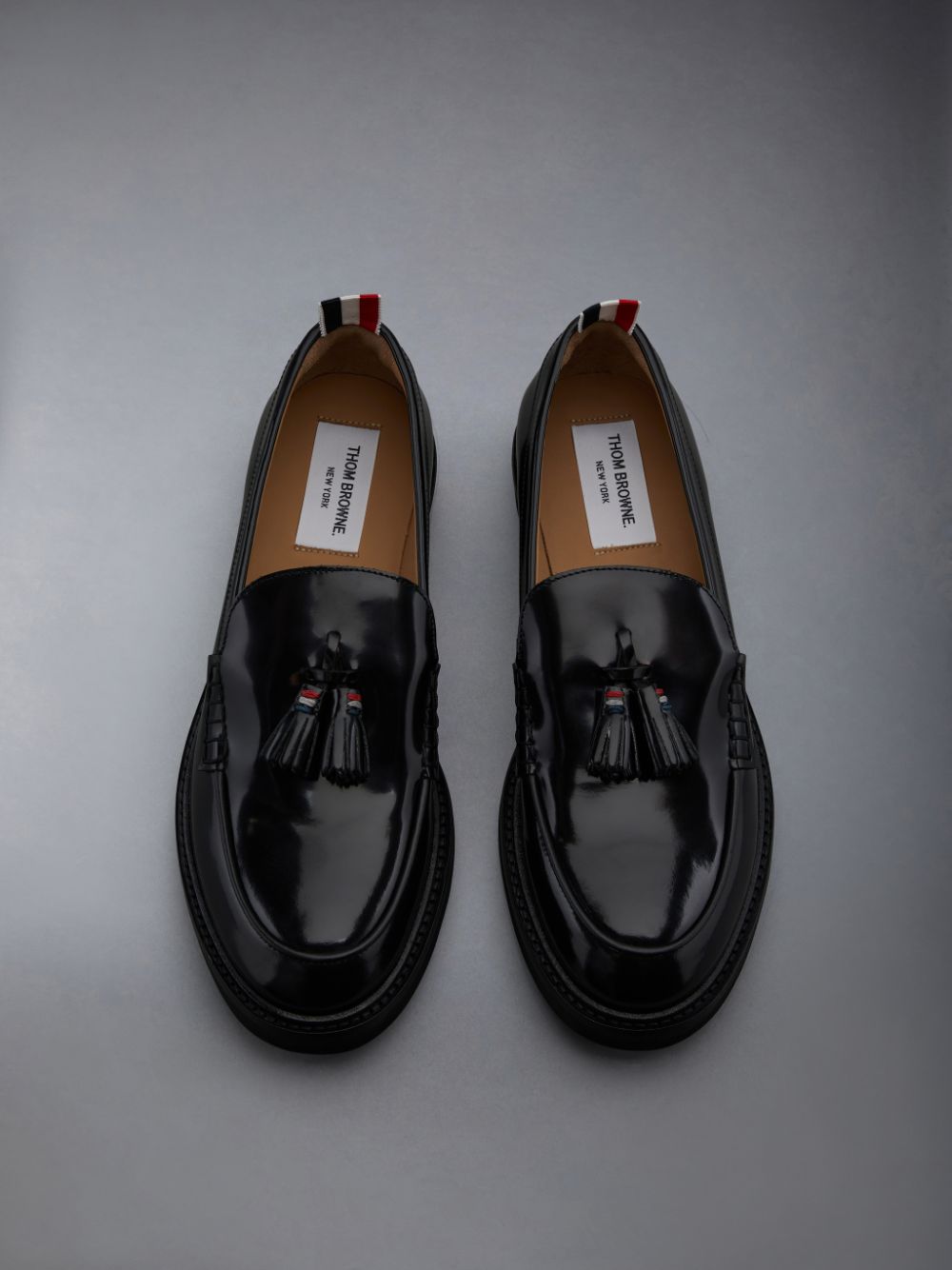 Thom Browne Polished Calf Tassel Halbschuhe Damen Schwarz | WML89T58070