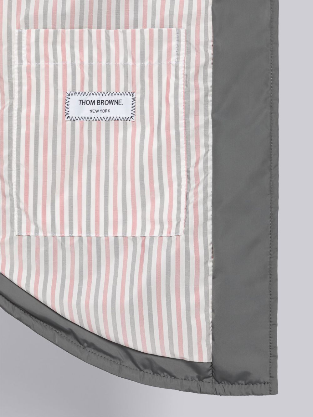 Thom Browne Poly Twill Quilted Tech Down 4-Bar Shirt Jacken Damen Grau | NRK70L29335