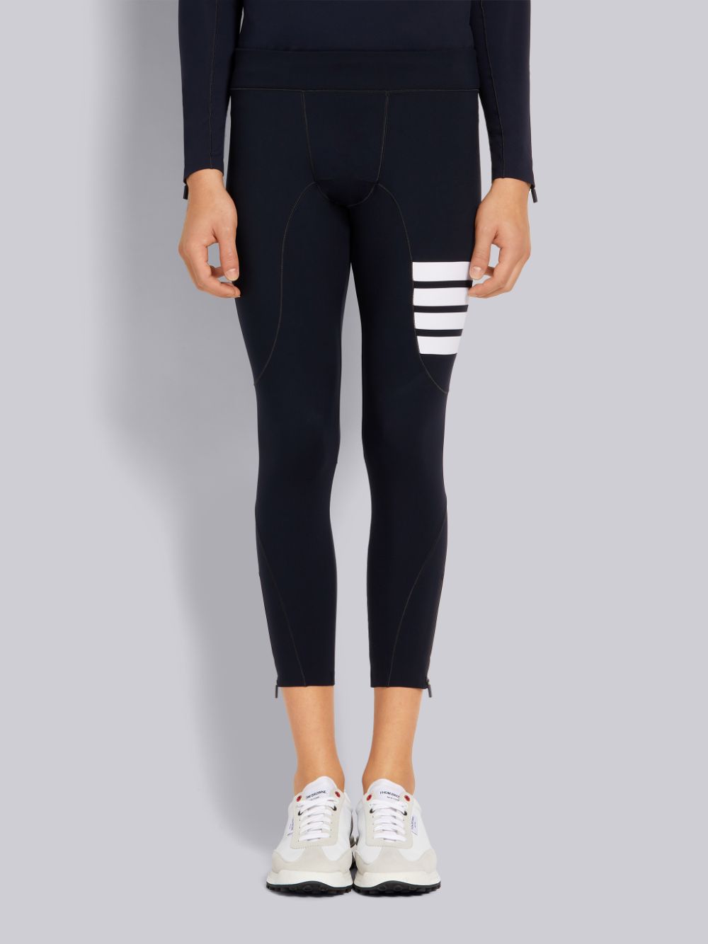 Thom Browne Polyamide Stretch Interlock 4-Bar Stripe Compression Strumpfhose Herren Navy | QNN39E43058