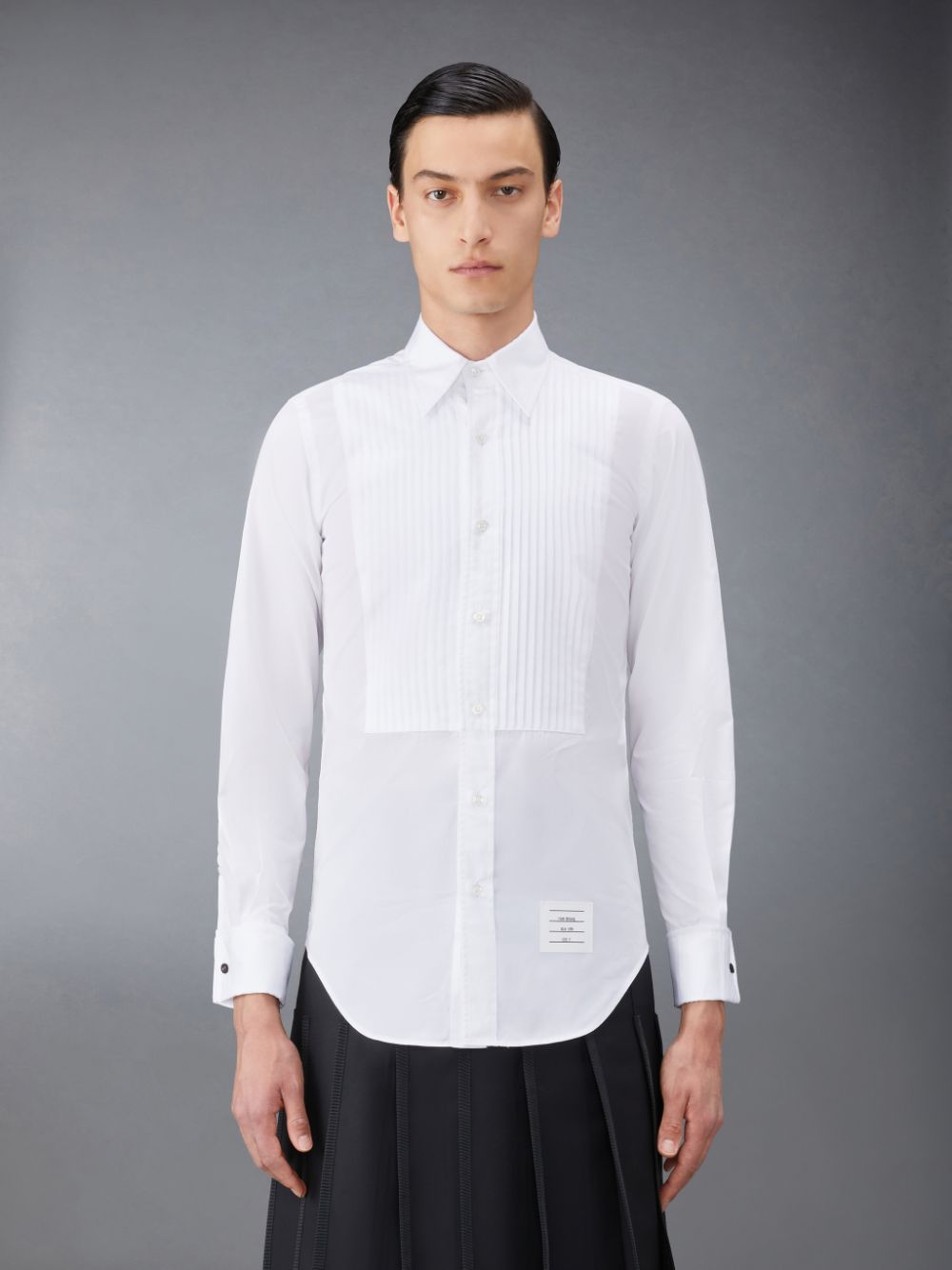 Thom Browne Poplin French Cuff Tuxedo Hemd Herren Weiß | KRE09M05382