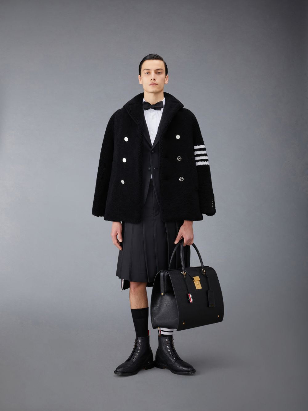 Thom Browne Poplin French Cuff Tuxedo Hemd Herren Weiß | KRE09M05382