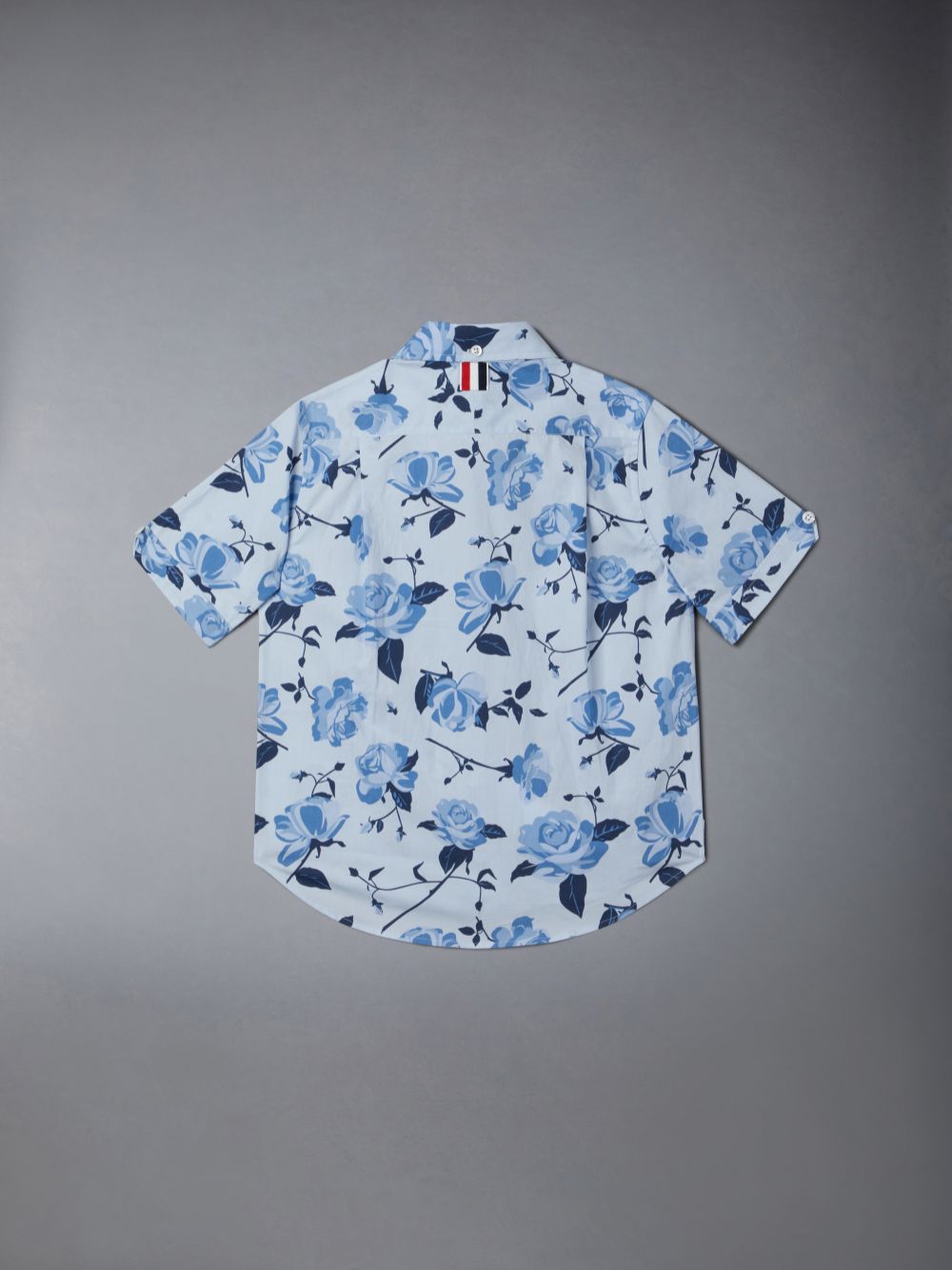 Thom Browne Poplin Rose Floral Hemd Mädchen Blau | ECY44D04342