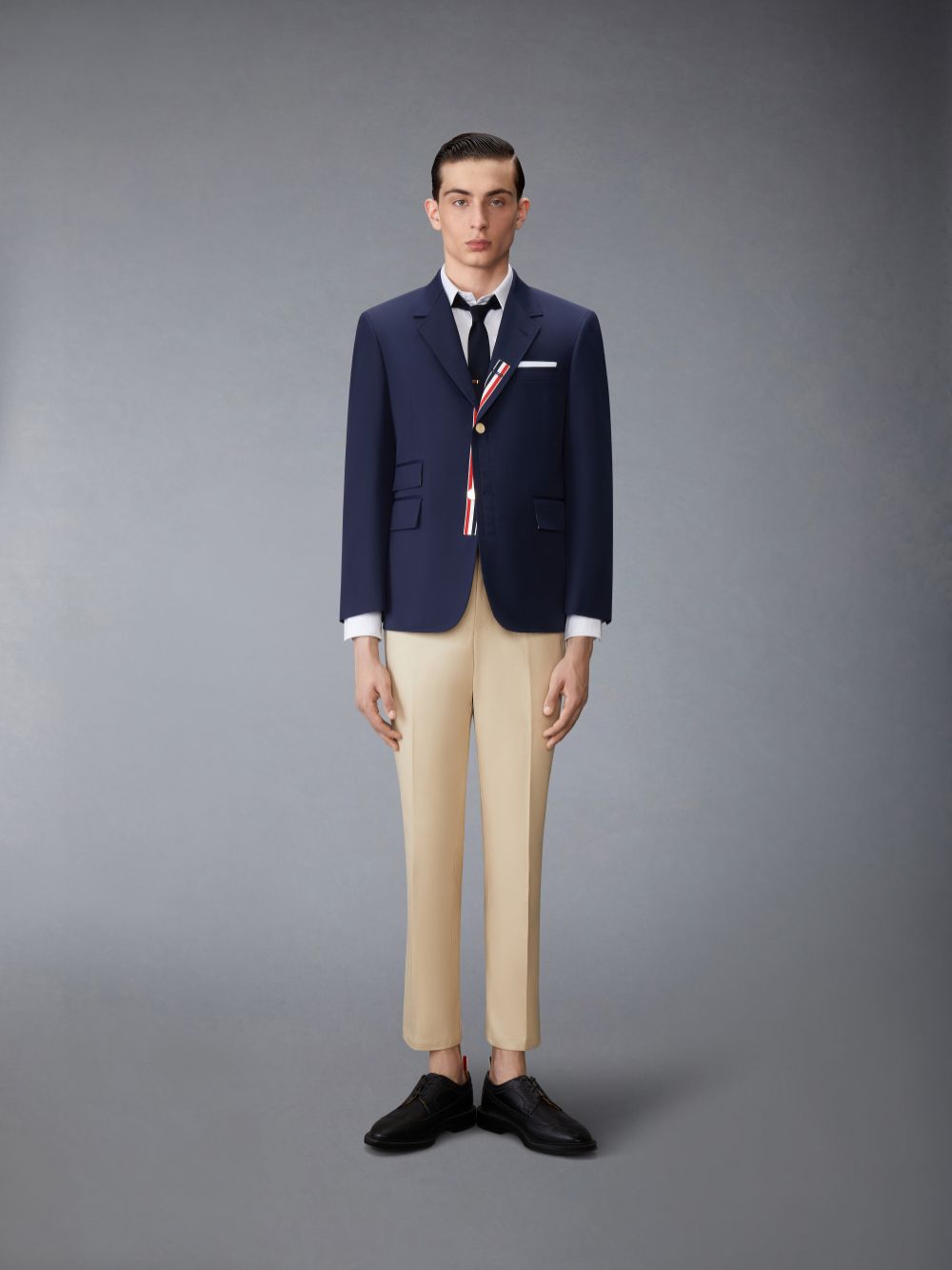Thom Browne SOLID OXFORD 4-BAR POINT COLLAR Hemd Herren Weiß | JAR44L42274